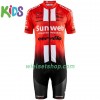 Kind Fietskleding (Fietsshirt + Fietsbroek Kort) 2019 Team Sunweb N001
